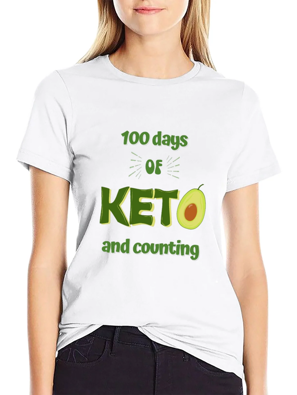 100 Days of Keto T-Shirt Avocado Design product image 7