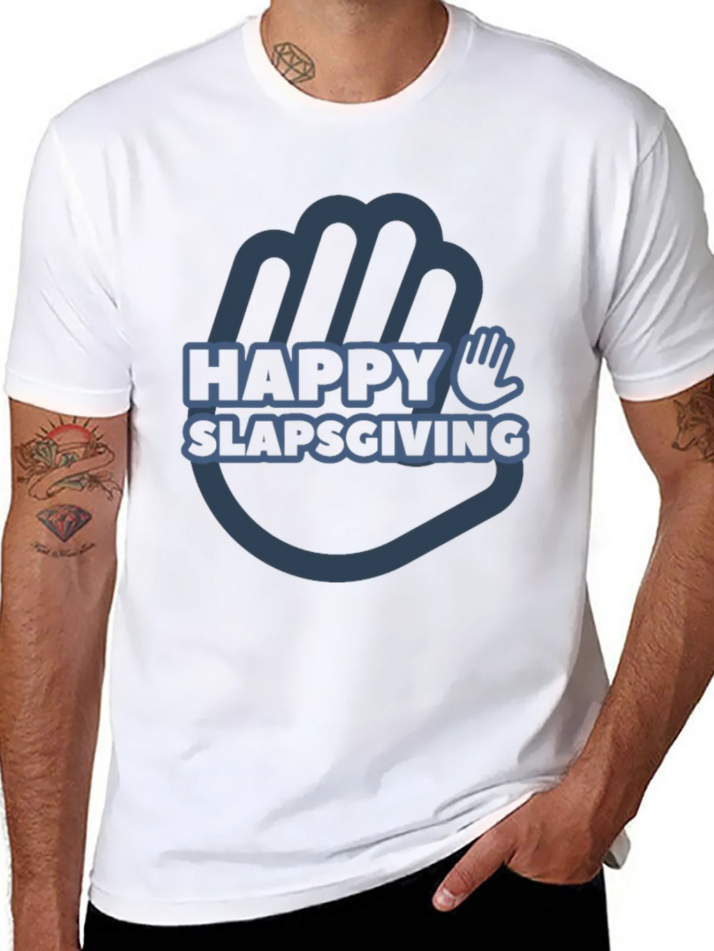 Happy Slapsgiving T-Shirt - Funny Thanksgiving Tee product image 6
