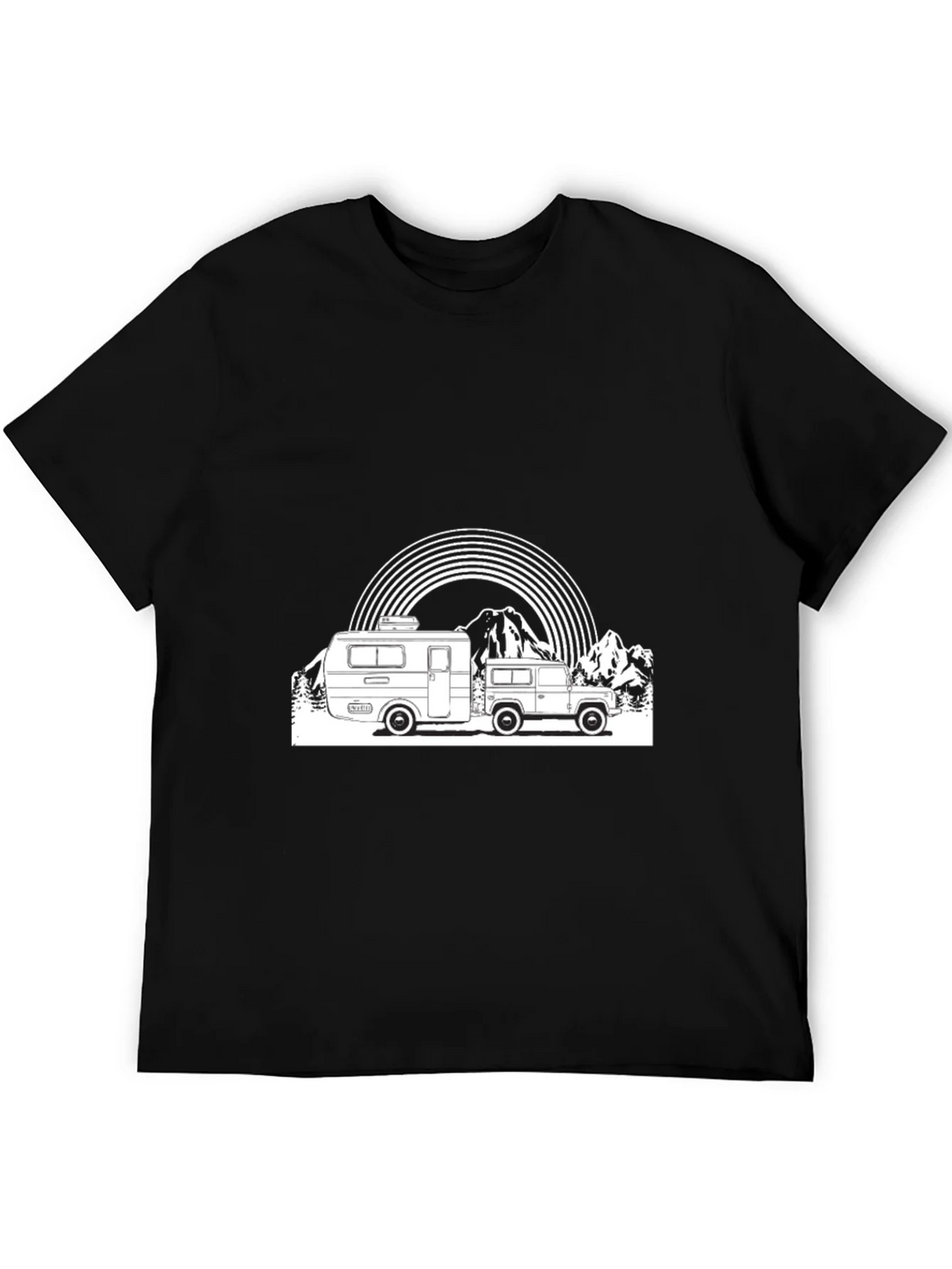 Retro Camper & Mountain Graphic T-Shirt product image 5