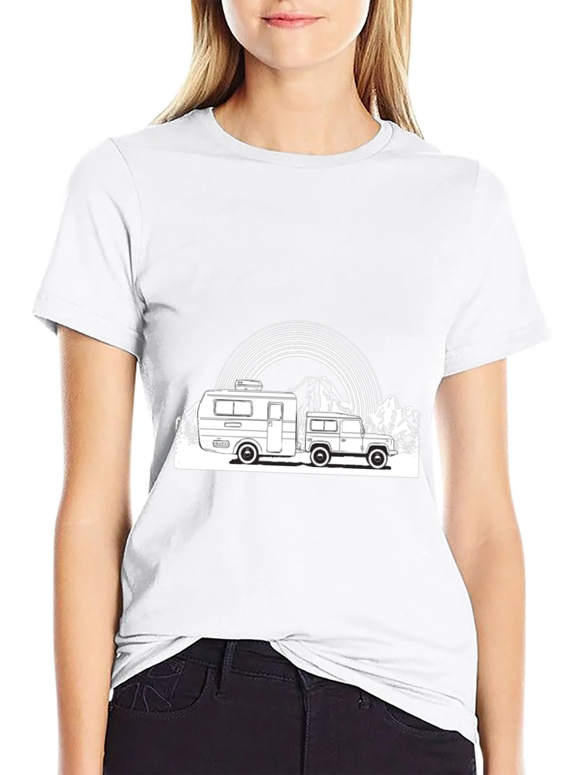Retro Camper & Mountain Graphic T-Shirt product image 8