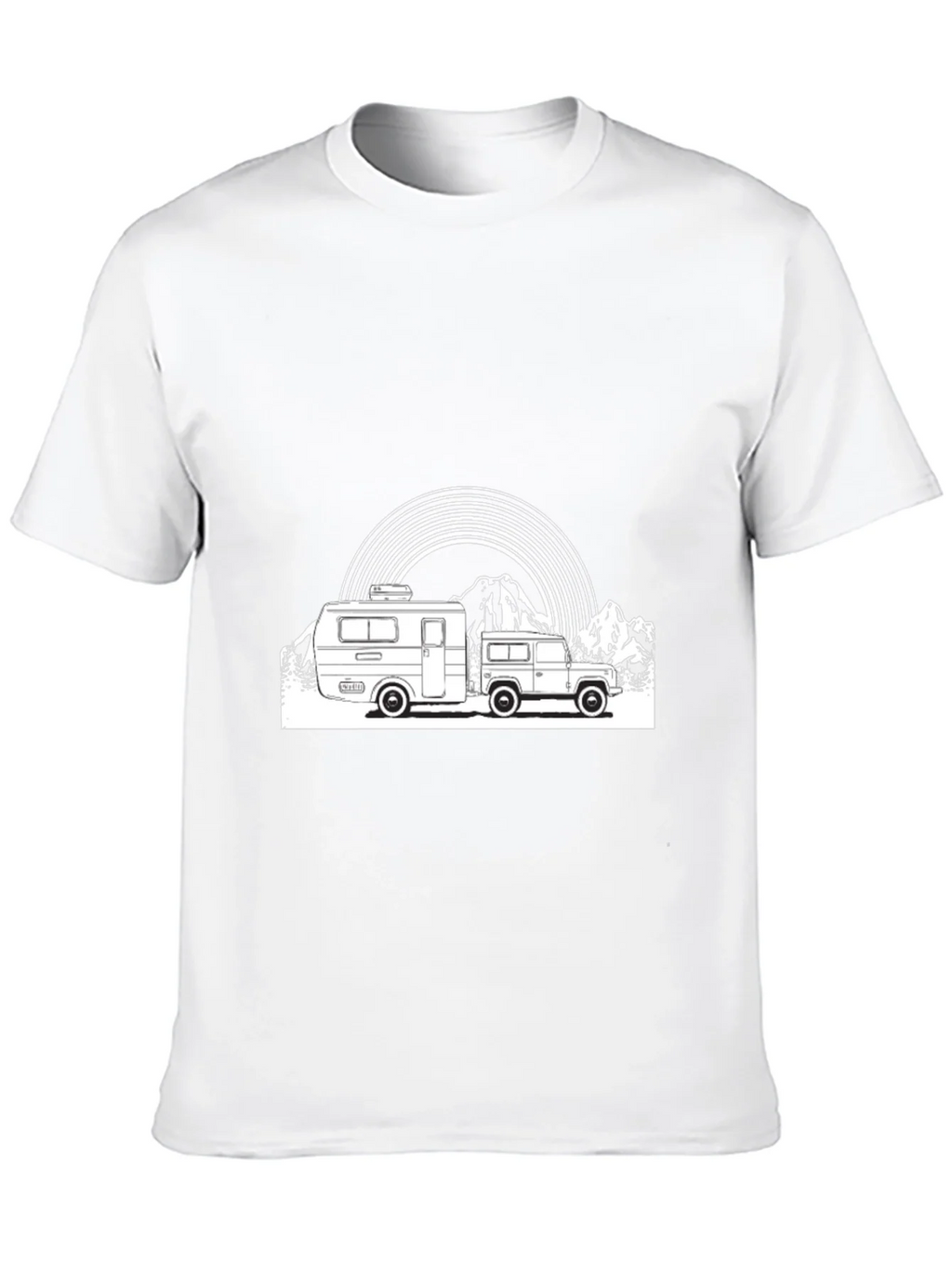 Retro Camper & Mountain Graphic T-Shirt product image 9