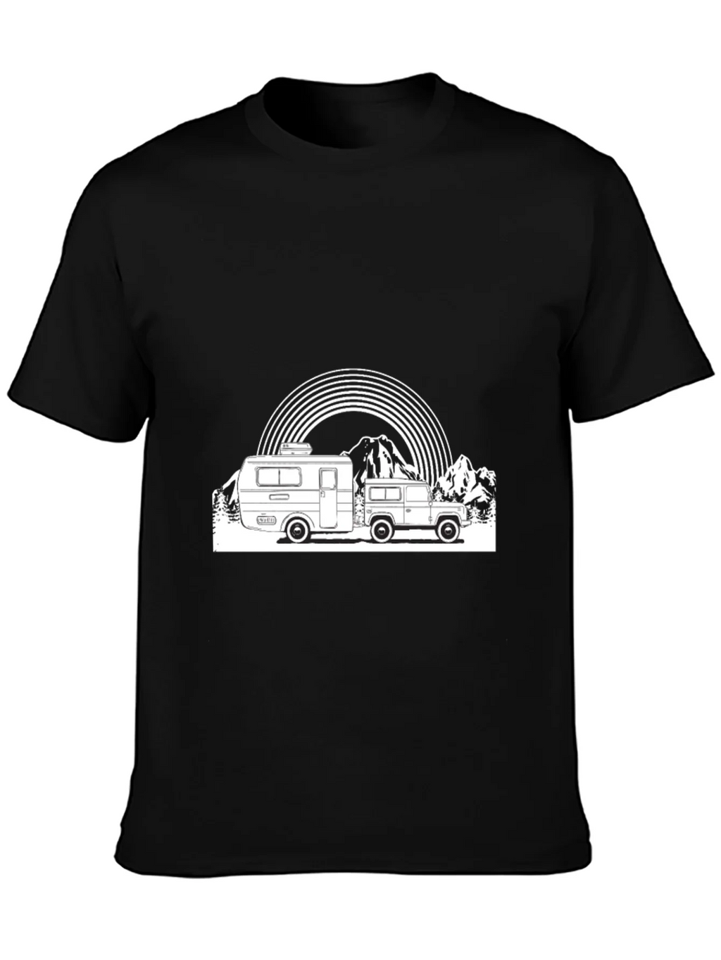 Retro Camper & Mountain Graphic T-Shirt product image 3