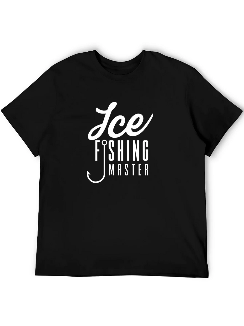 Ice Fishing Master Graphic Tee - Black Cotton T-Shirt product image 5