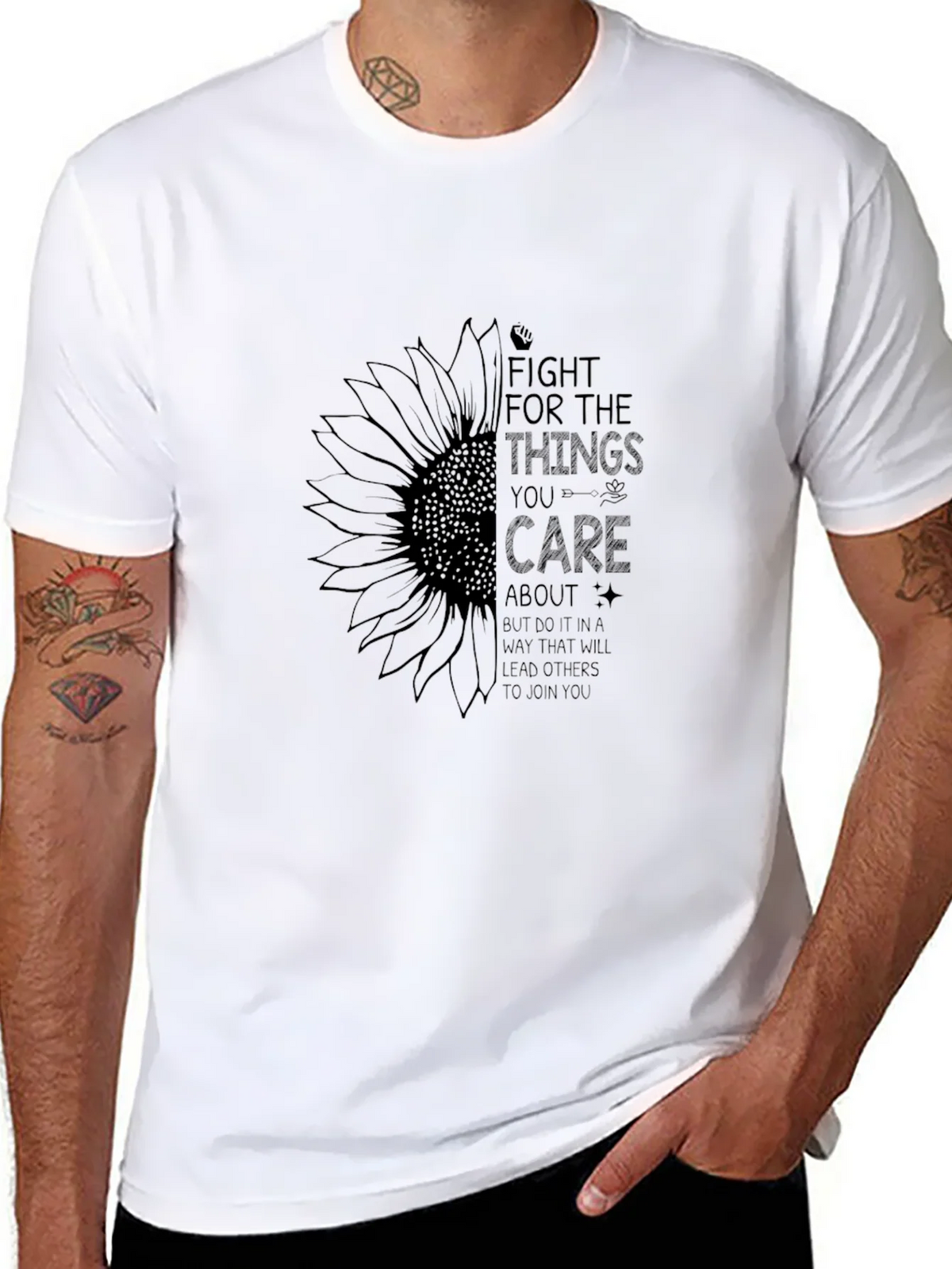 Sunflower Fight For Things You Care Graphic Tee product image 7
