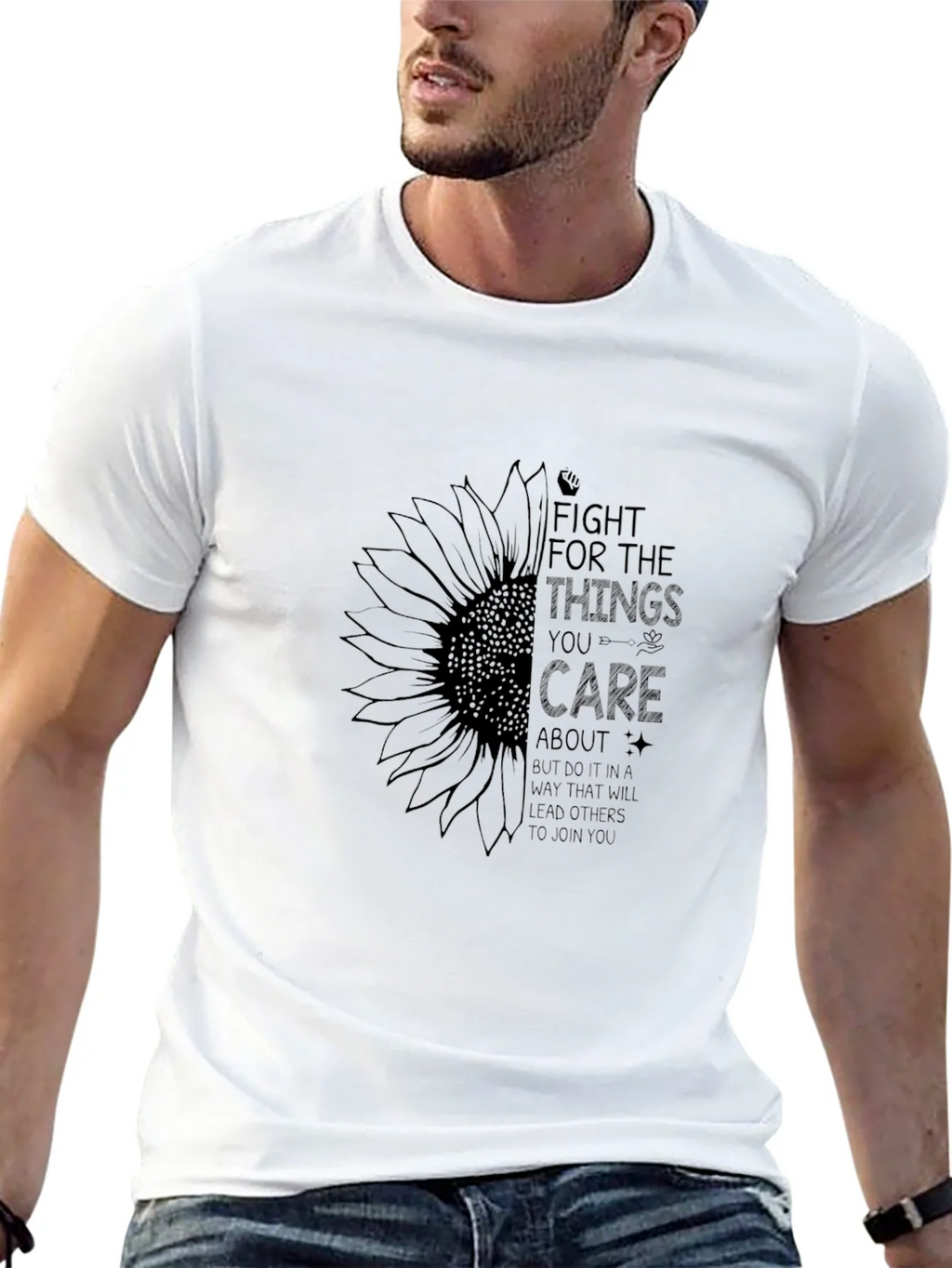 Sunflower Fight For Things You Care Graphic Tee product image 12