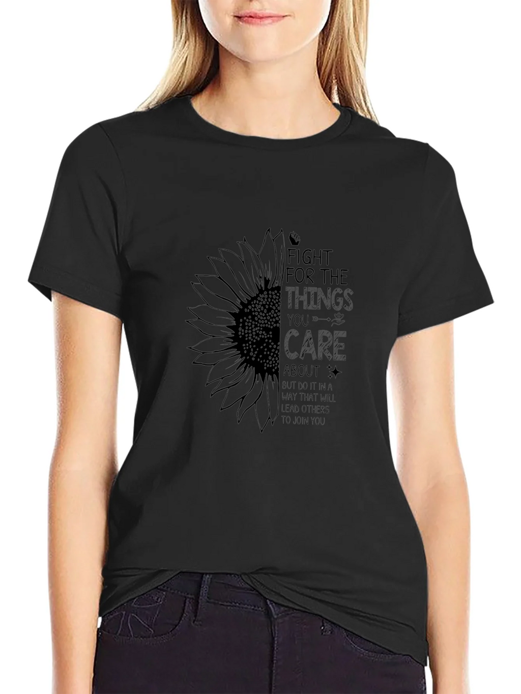 Sunflower Fight For Things You Care Graphic Tee product image 2