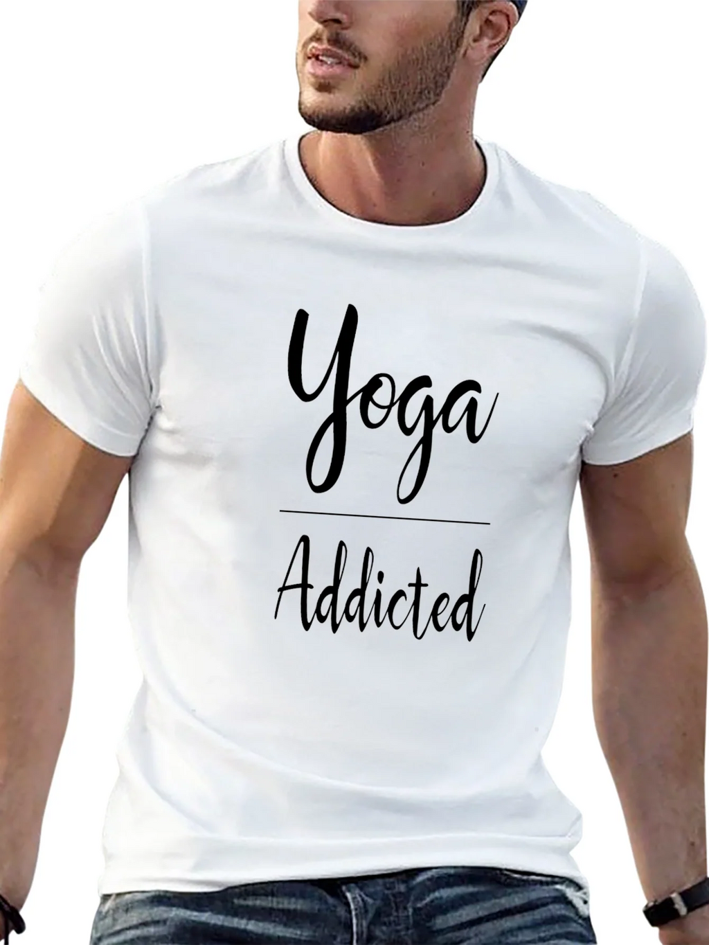 Yoga Addicted Black T-Shirt product image 9