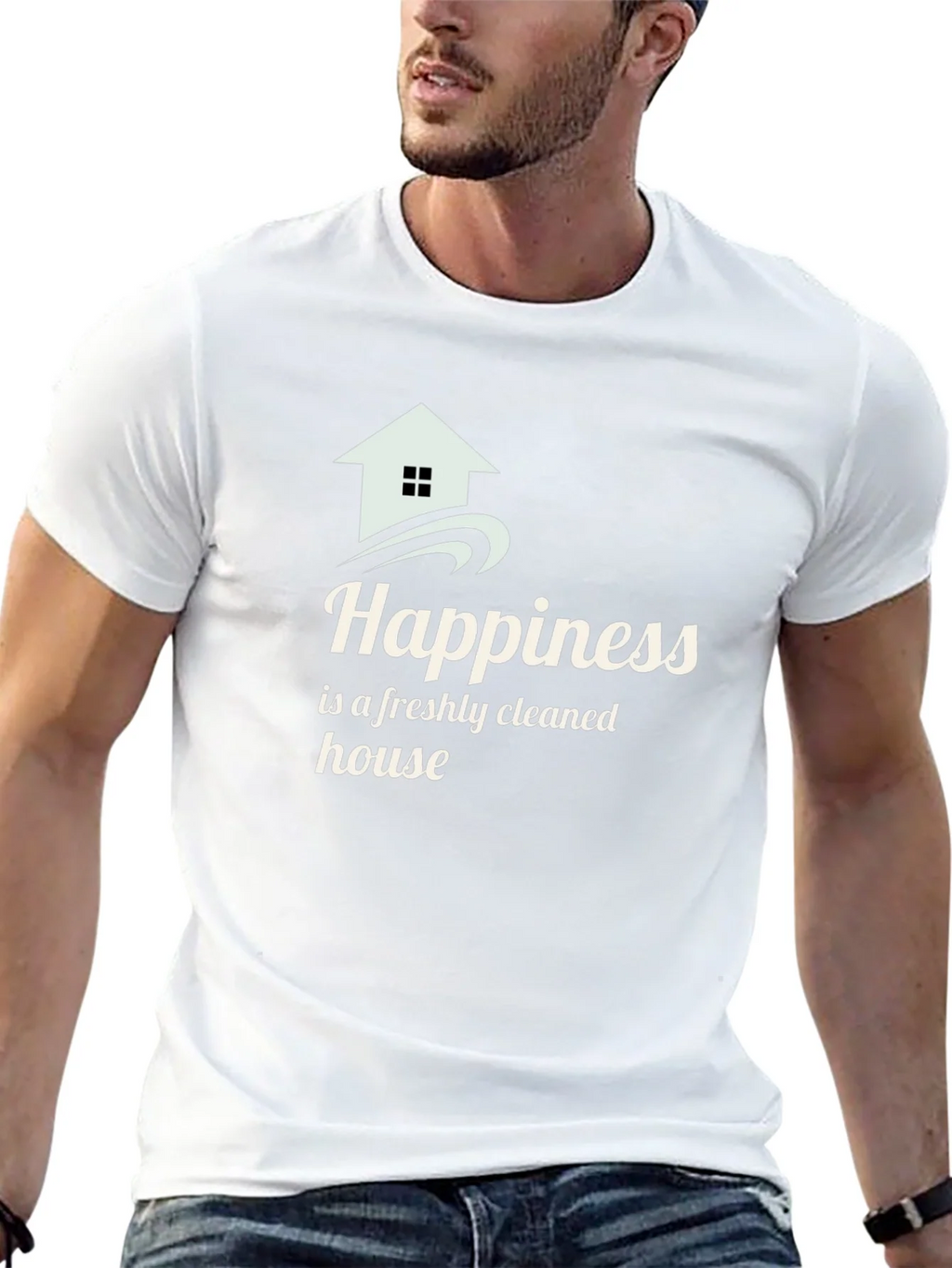 Happiness Freshly Cleaned House Black T-Shirt product image 10