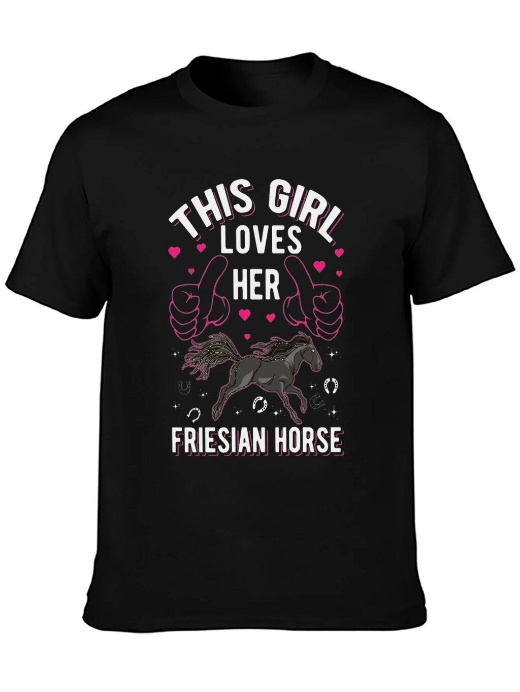 This Girl Loves Her Friesian Horse T-Shirt product image 2