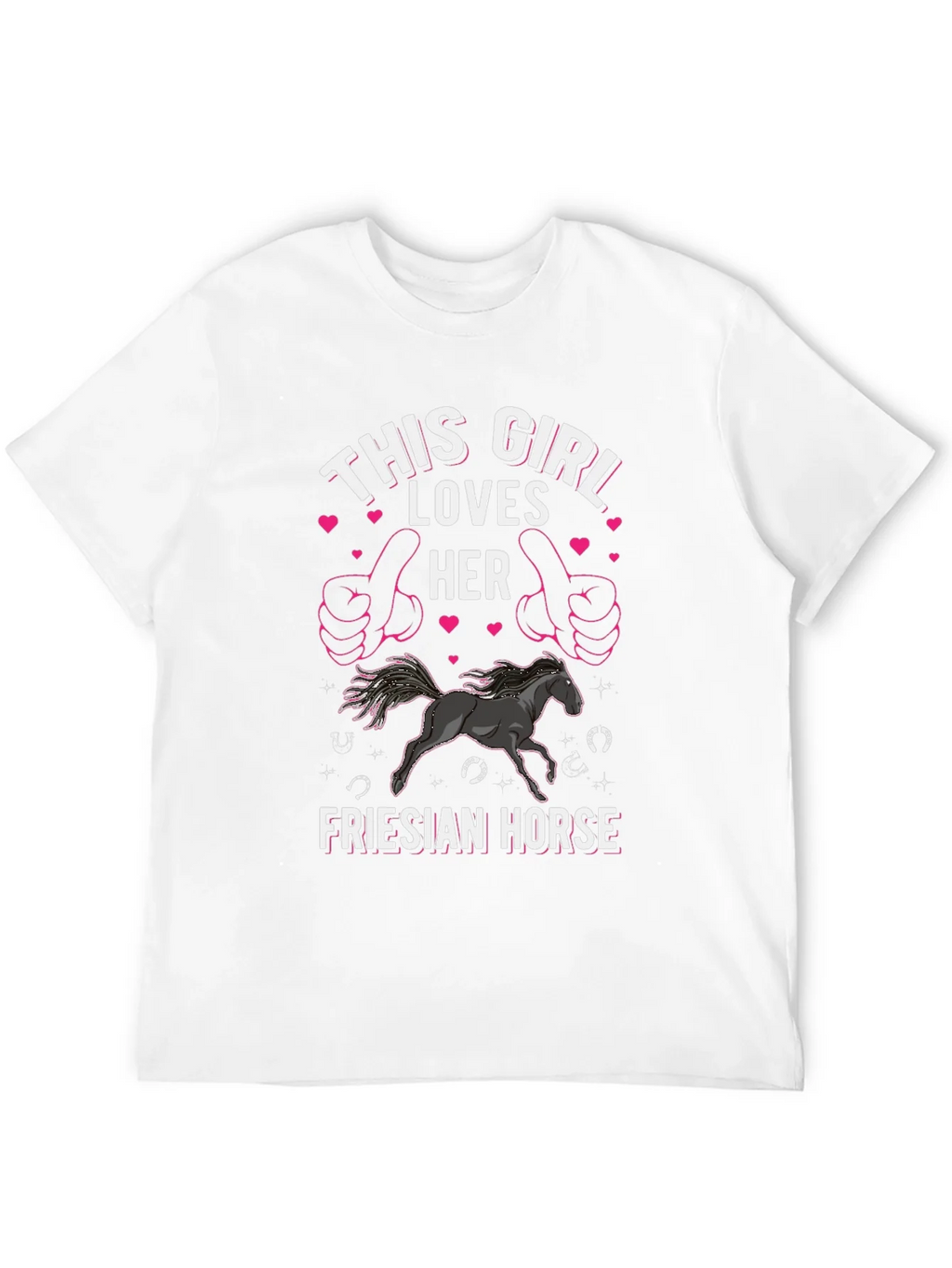 This Girl Loves Her Friesian Horse T-Shirt product image 9