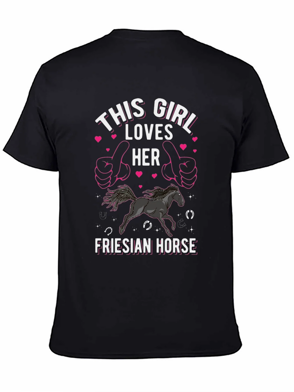 This Girl Loves Her Friesian Horse T-Shirt product image 3