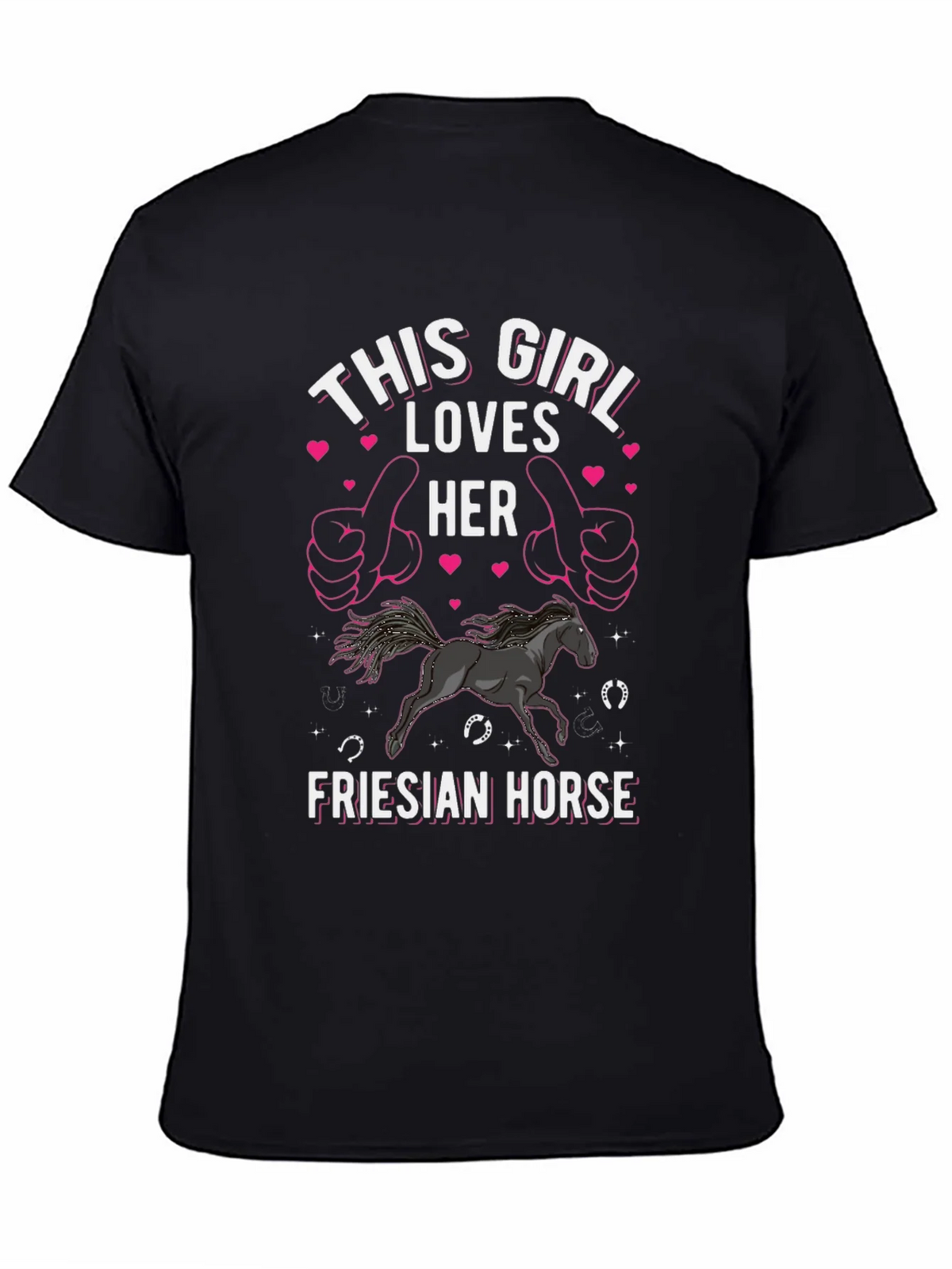 This Girl Loves Her Friesian Horse T-Shirt product image 3