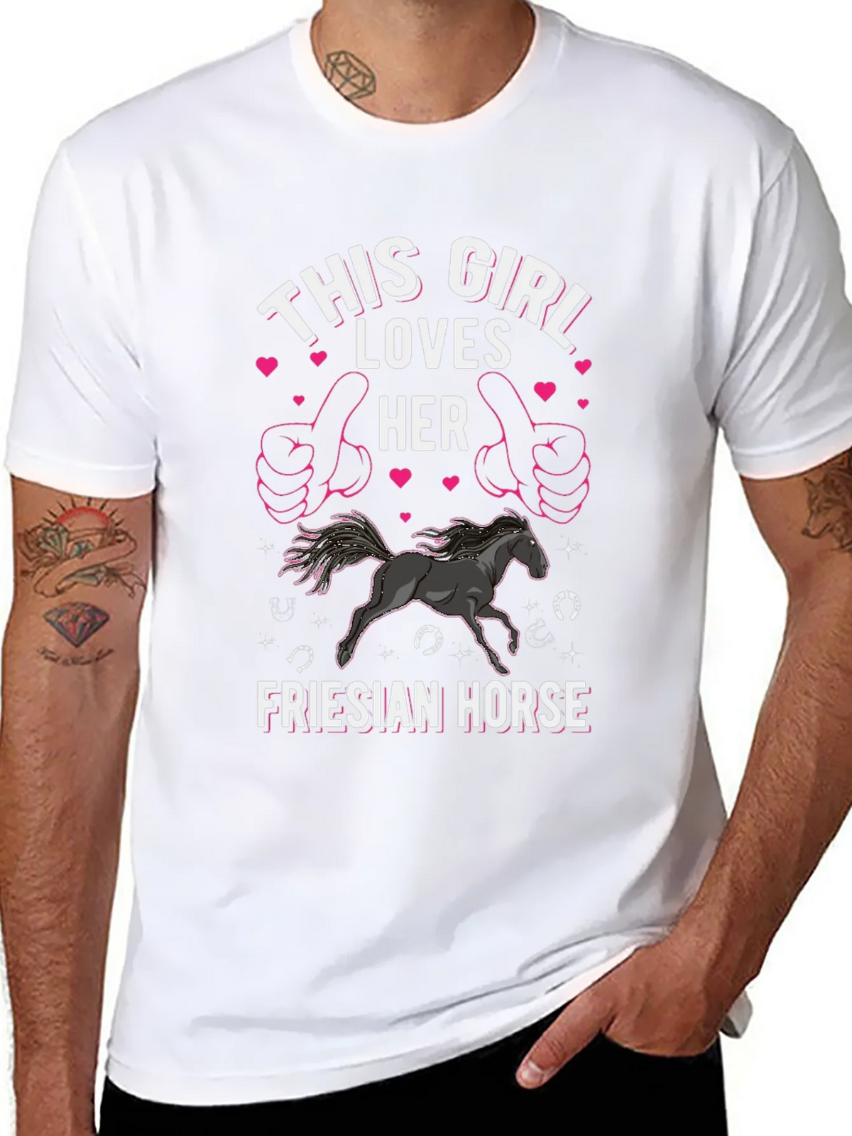 This Girl Loves Her Friesian Horse T-Shirt product image 6