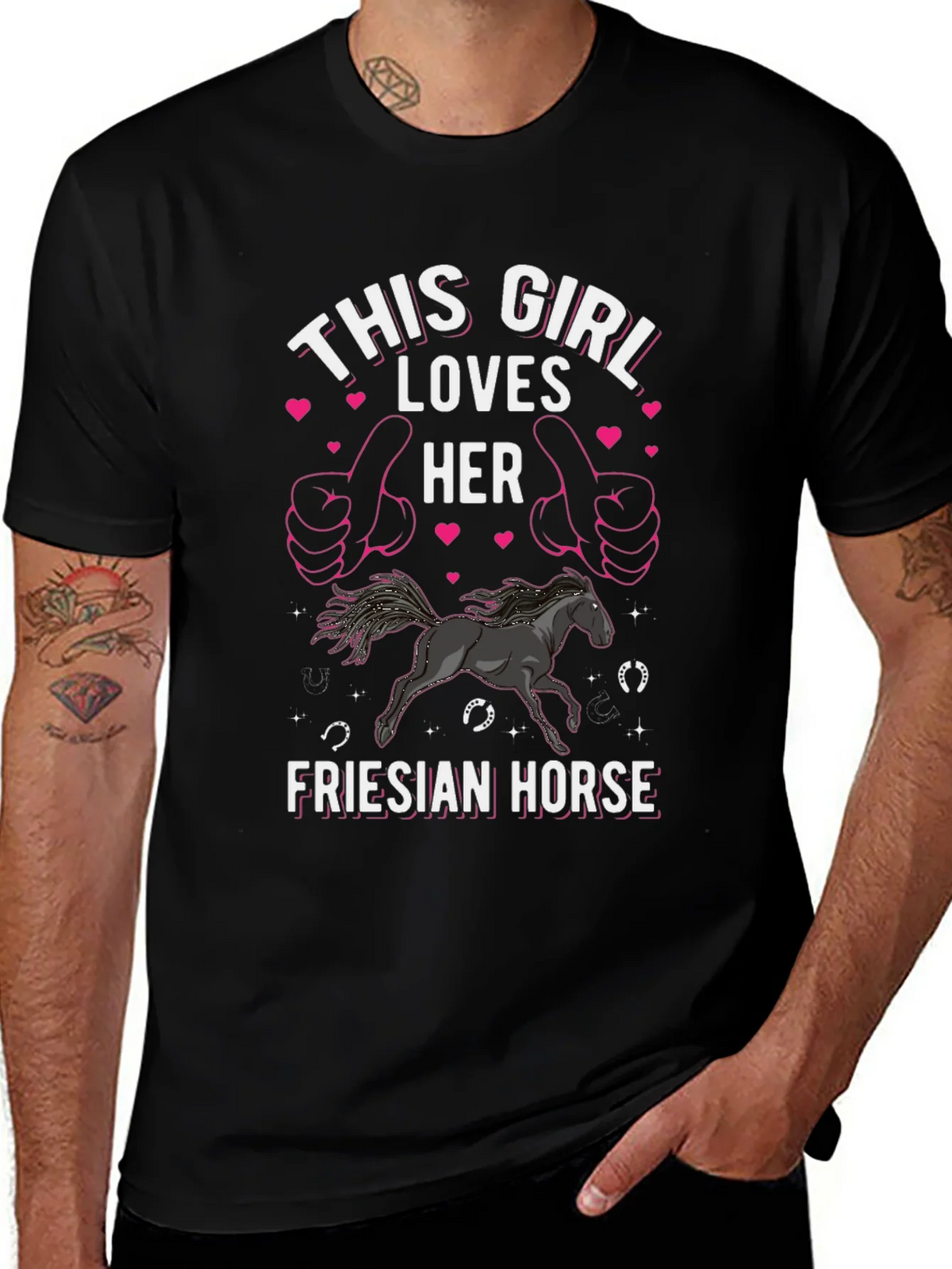 This Girl Loves Her Friesian Horse T-Shirt product image 1