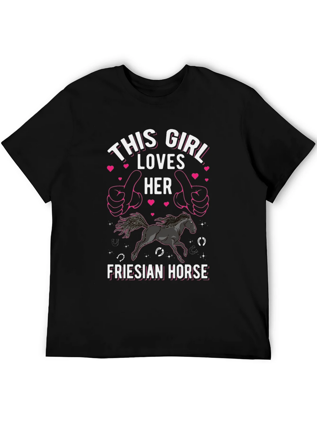 This Girl Loves Her Friesian Horse T-Shirt product image 4