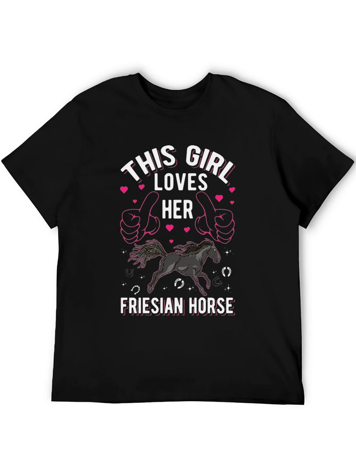 This Girl Loves Her Friesian Horse T-Shirt product image 4