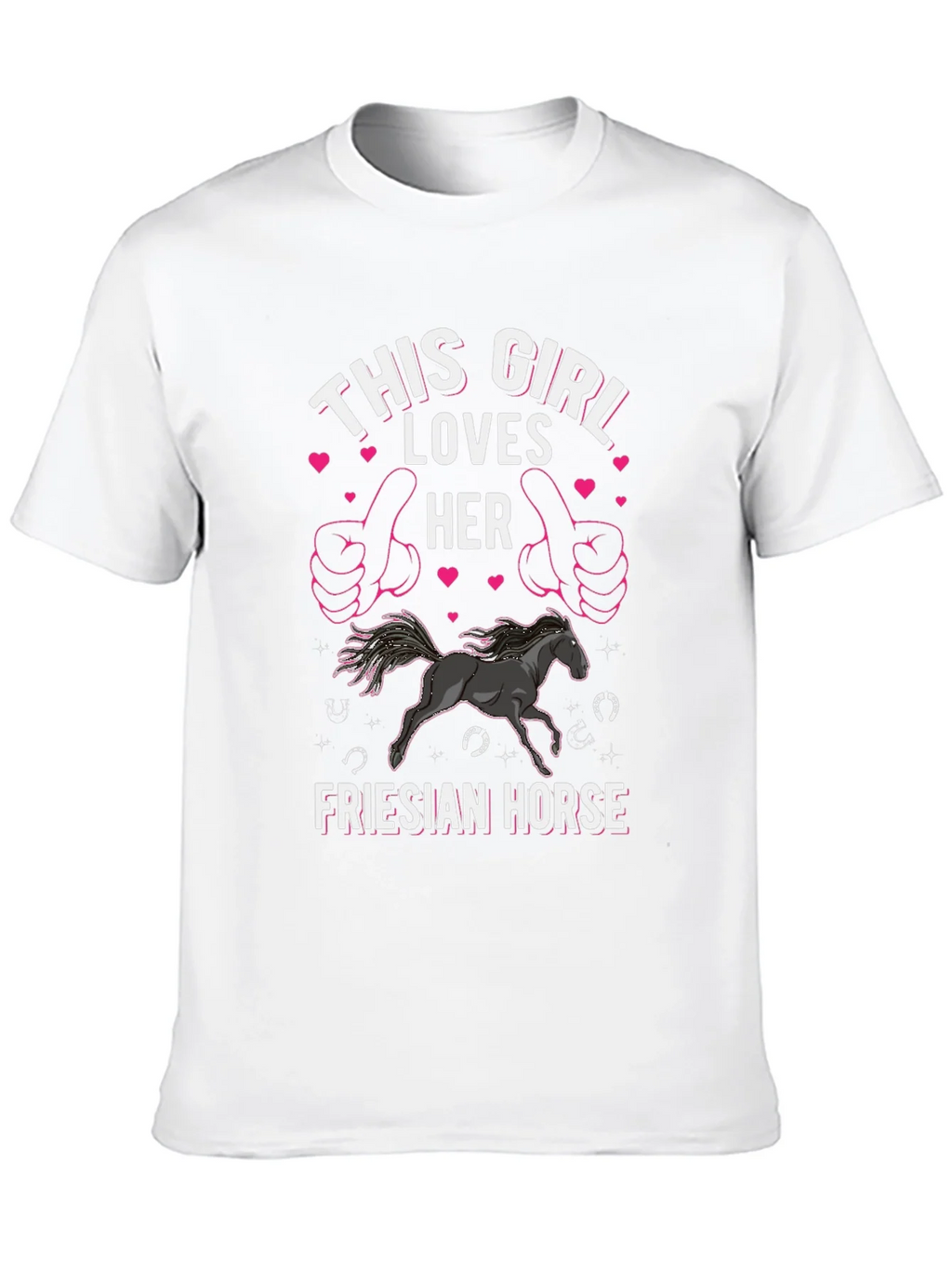 This Girl Loves Her Friesian Horse T-Shirt product image 7