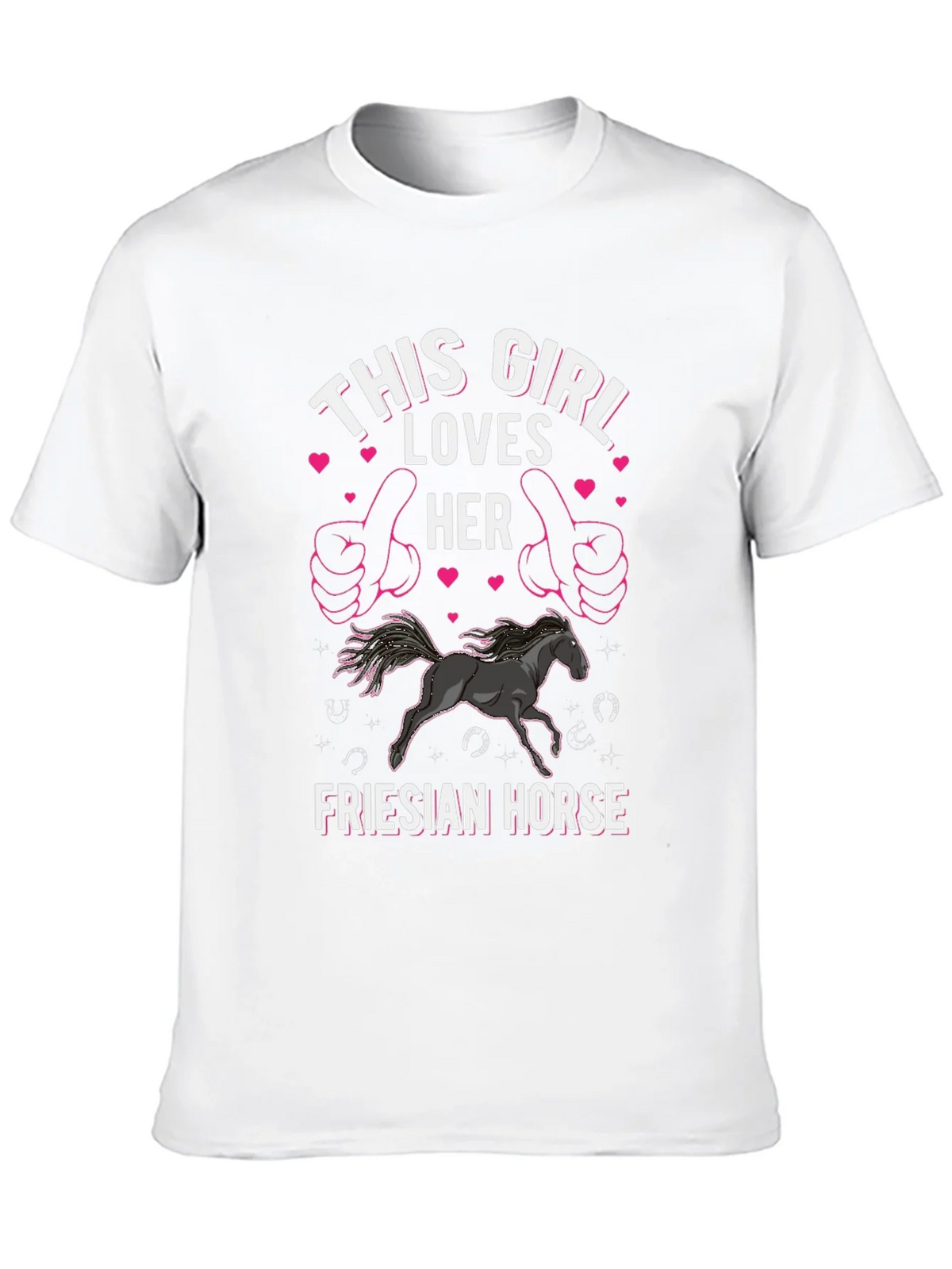 This Girl Loves Her Friesian Horse T-Shirt product image 7