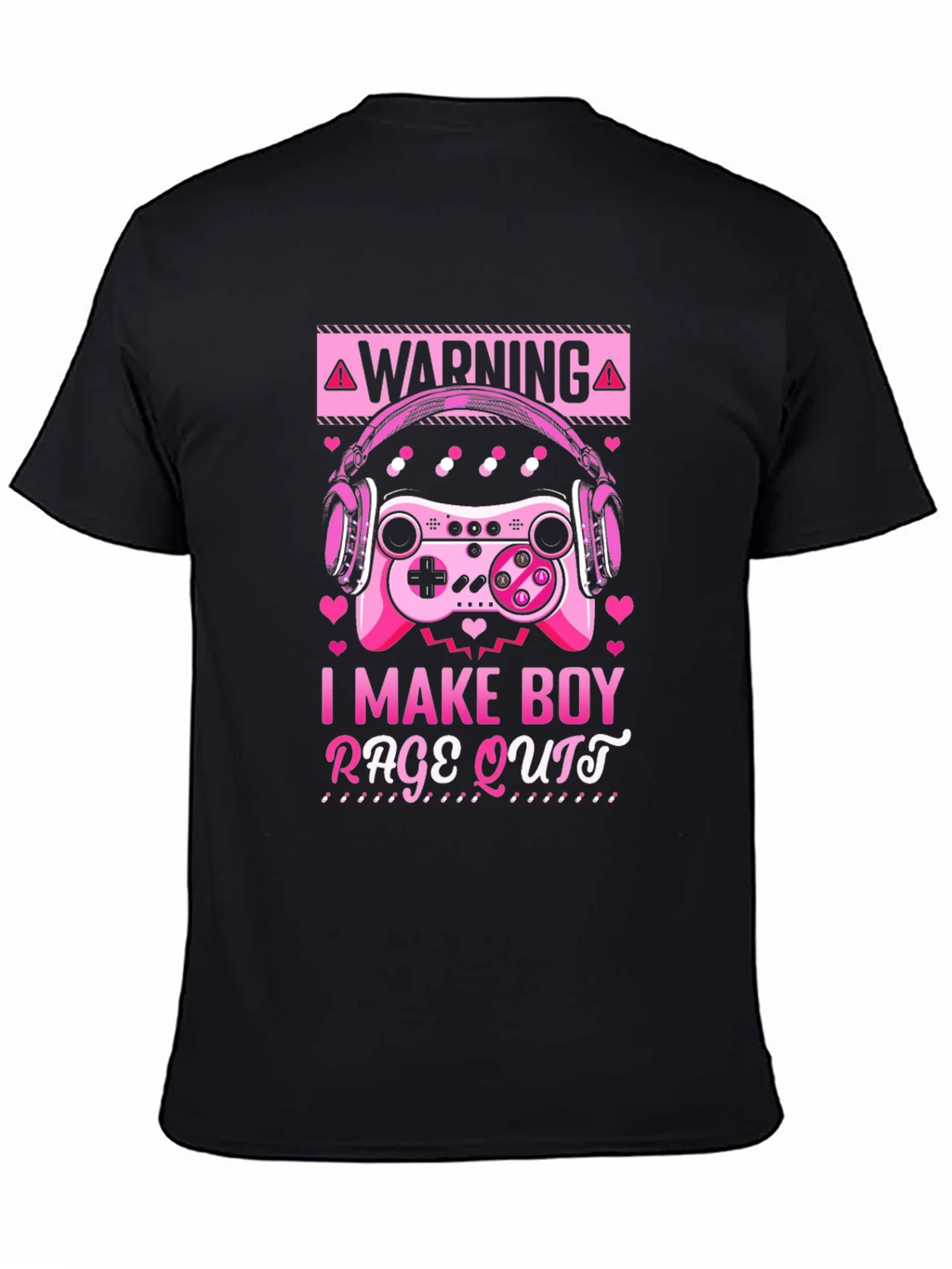 Gamer Girl I Make Boy Rage Quit Black T-Shirt product image 4