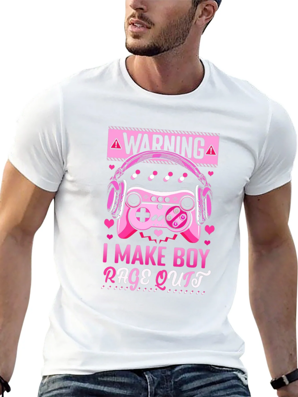 Gamer Girl I Make Boy Rage Quit Black T-Shirt product image 12