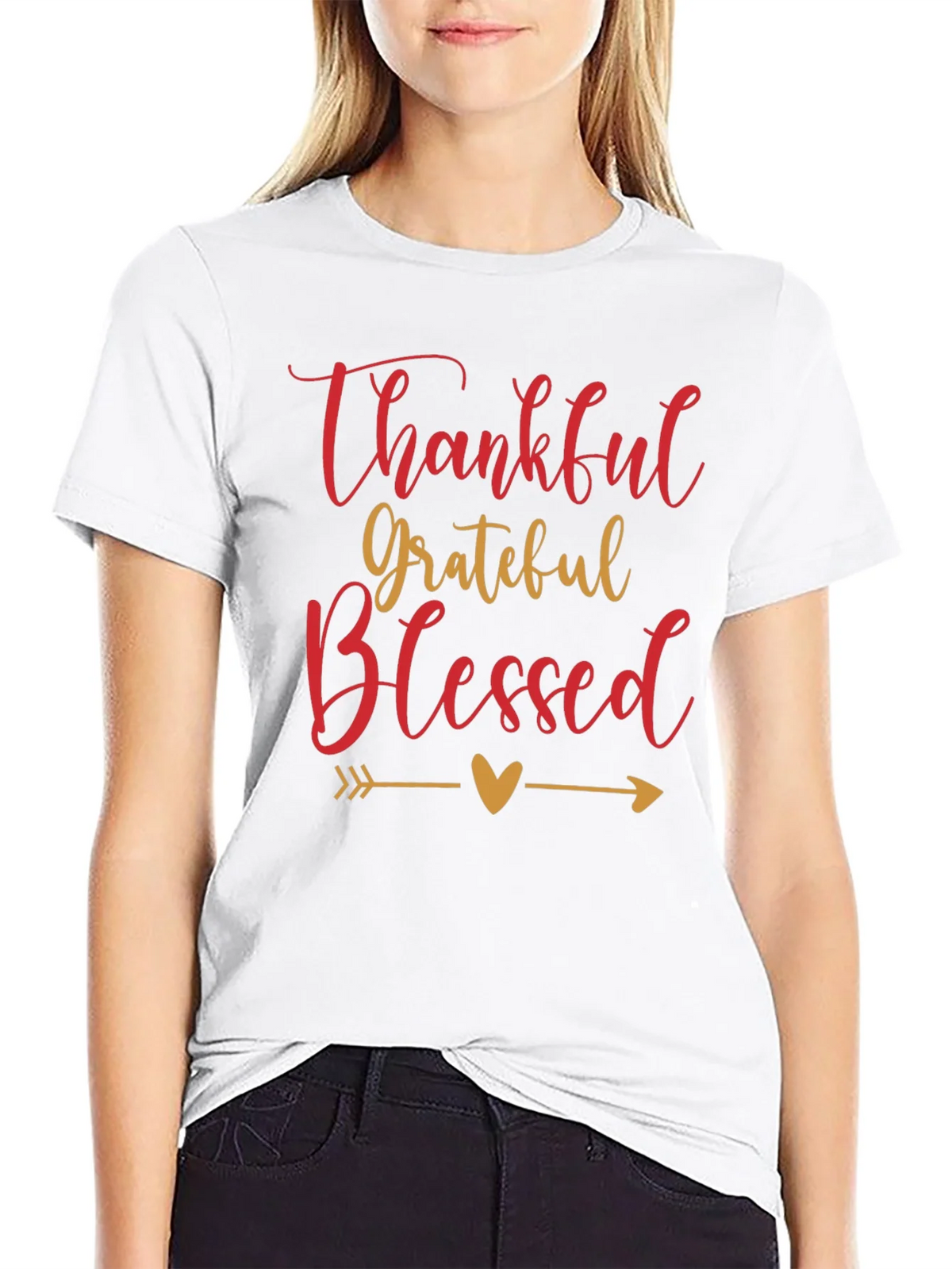 Thankful Grateful Blessed Graphic Tee product image 8