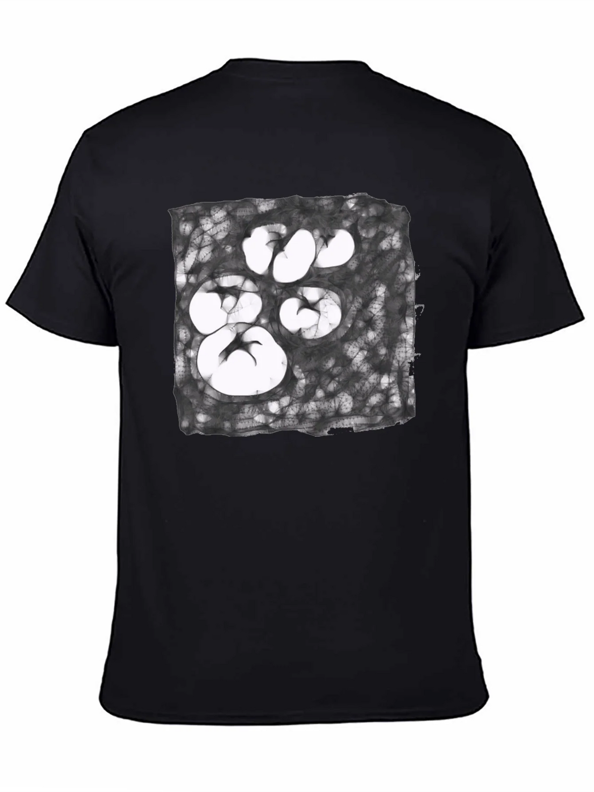 Abstract Paw Print Graphic Tee - Unisex Black T-Shirt product image 4