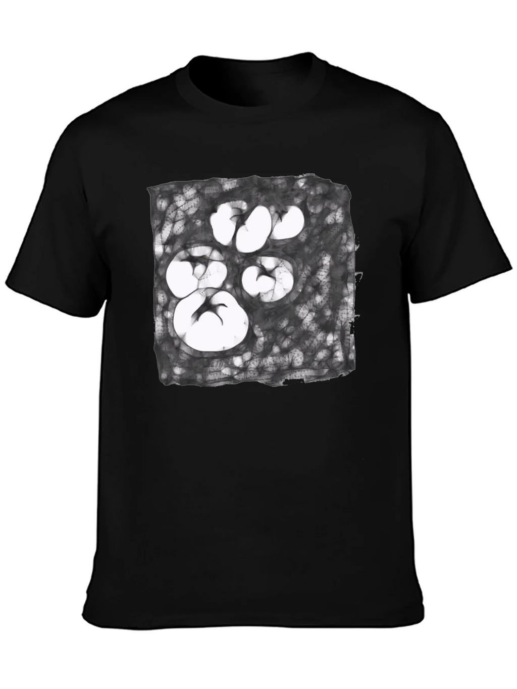 Abstract Paw Print Graphic Tee - Unisex Black T-Shirt product image 3