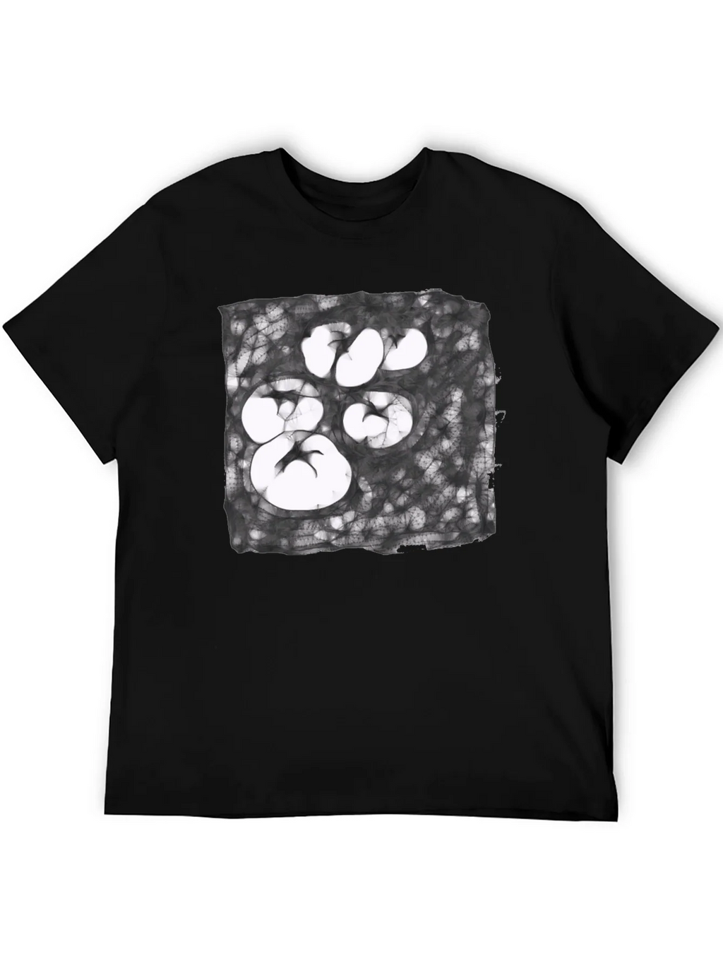 Abstract Paw Print Graphic Tee - Unisex Black T-Shirt product image 5