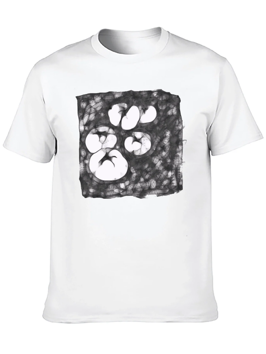 Abstract Paw Print Graphic Tee - Unisex Black T-Shirt product image 9