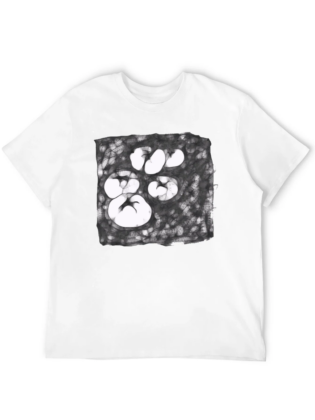 Abstract Paw Print Graphic Tee - Unisex Black T-Shirt product image 11