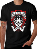 Lone Wolf Graphic Tee - Black Cotton T-Shirt product image 1