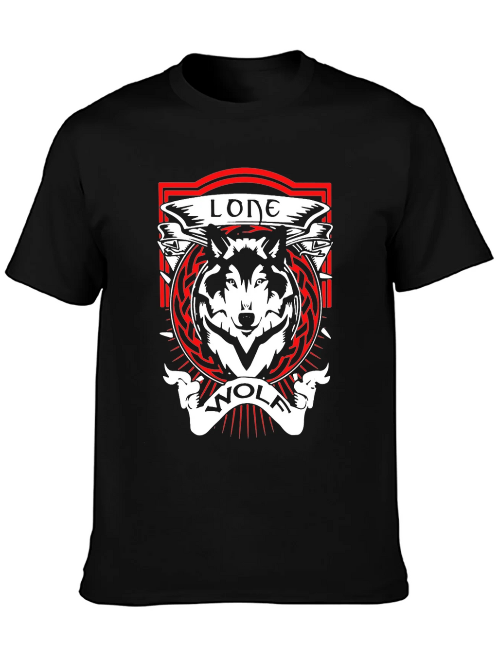 Lone Wolf Graphic Tee - Black Cotton T-Shirt product image 3