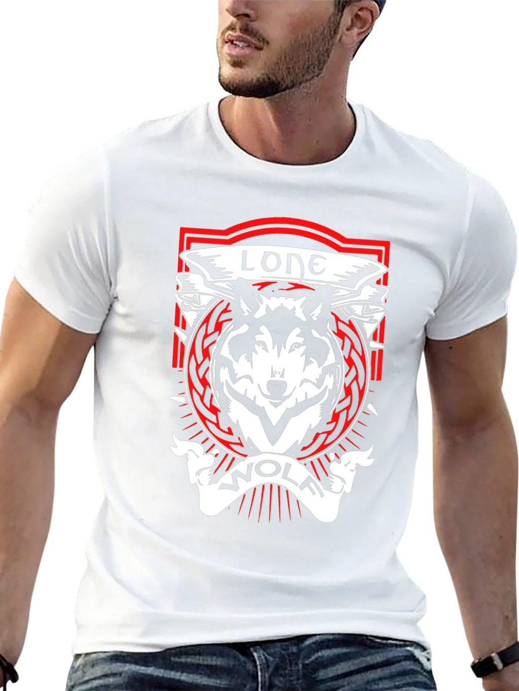 Lone Wolf Graphic Tee - Black Cotton T-Shirt product image 12