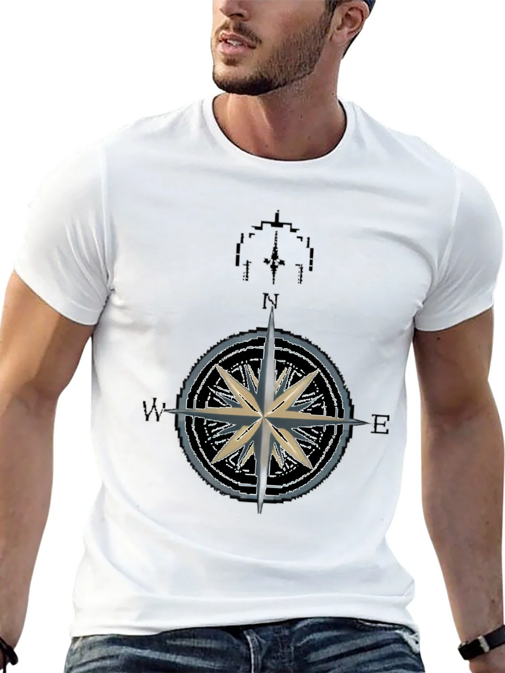 Nautical Compass Rose Graphic T-Shirt - Mens product image 12