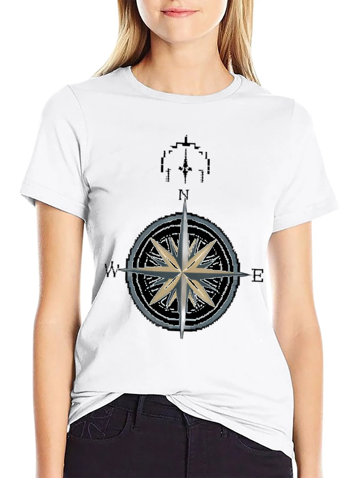 Nautical Compass Rose Graphic T-Shirt - Mens product image 8