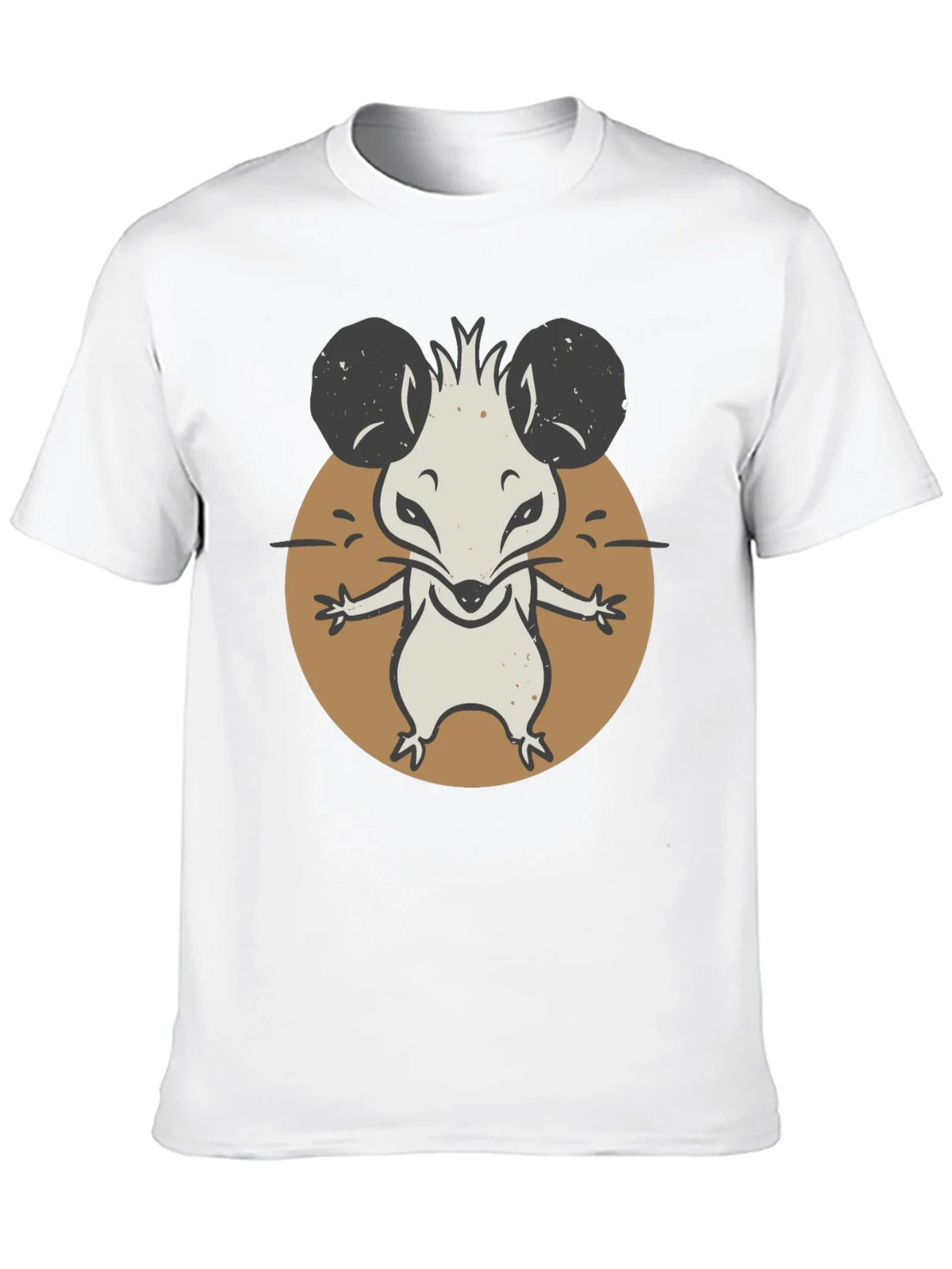 Cartoon Mouse Graphic Tee - Black Unisex T-Shirt product image 4