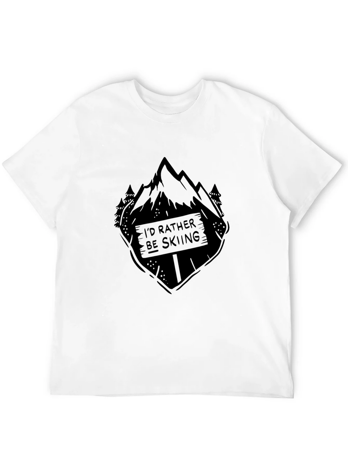 Id Rather Be Skiing Black Graphic Tee product image 11