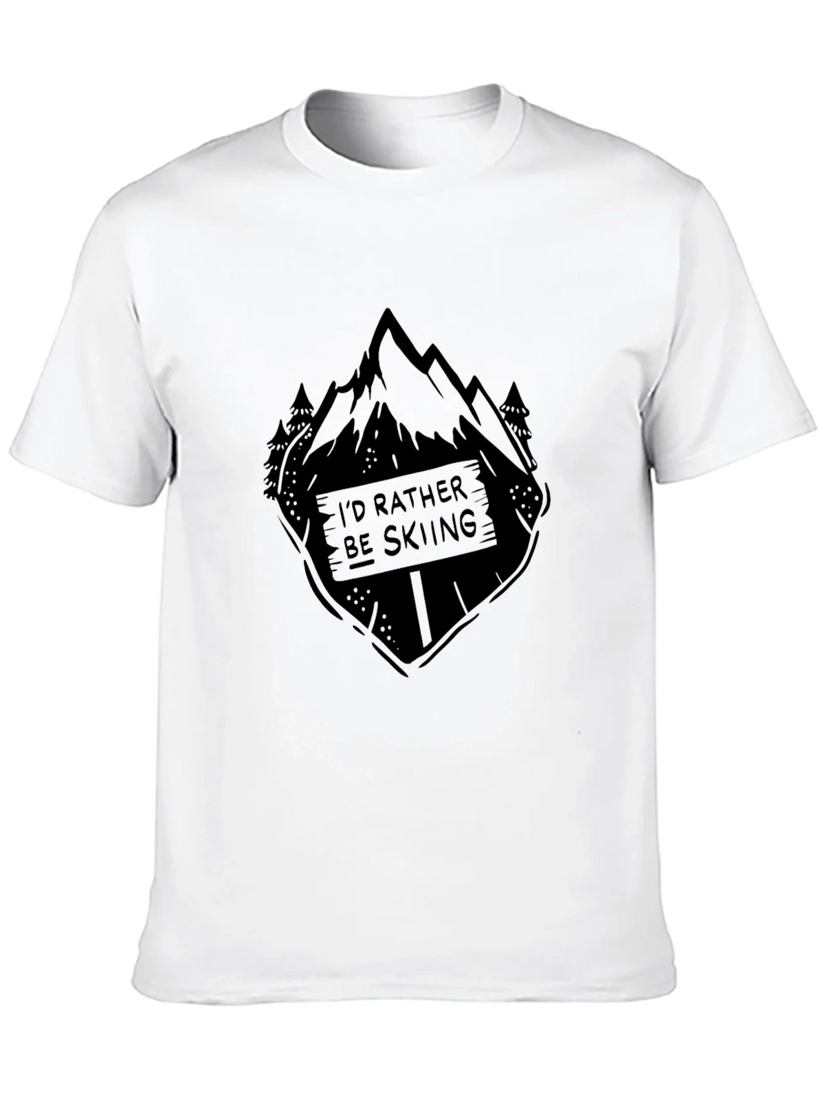 Id Rather Be Skiing Black Graphic Tee product image 9