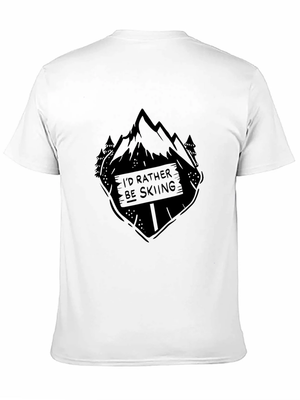 Id Rather Be Skiing Black Graphic Tee product image 10