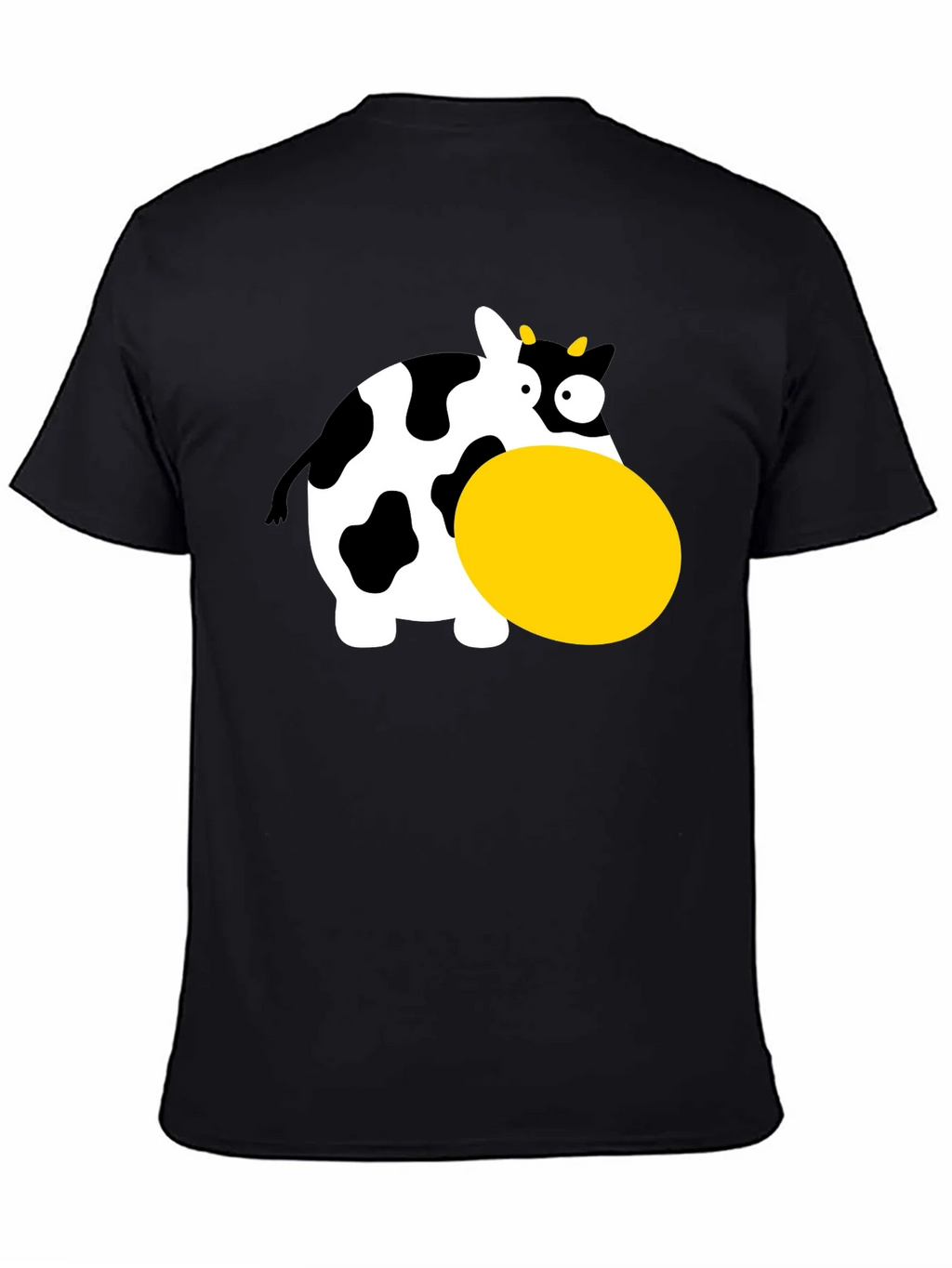 Funny Cartoon Cow Graphic T-Shirt - Black product image 4