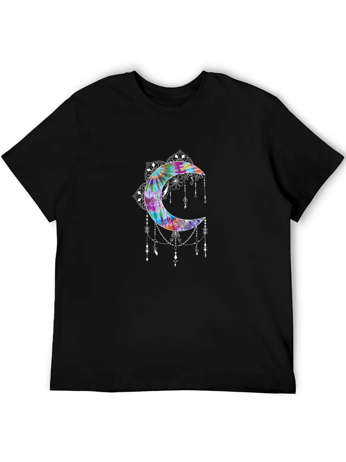 Tie-Dye Moon Mandala Graphic Tee product image 5