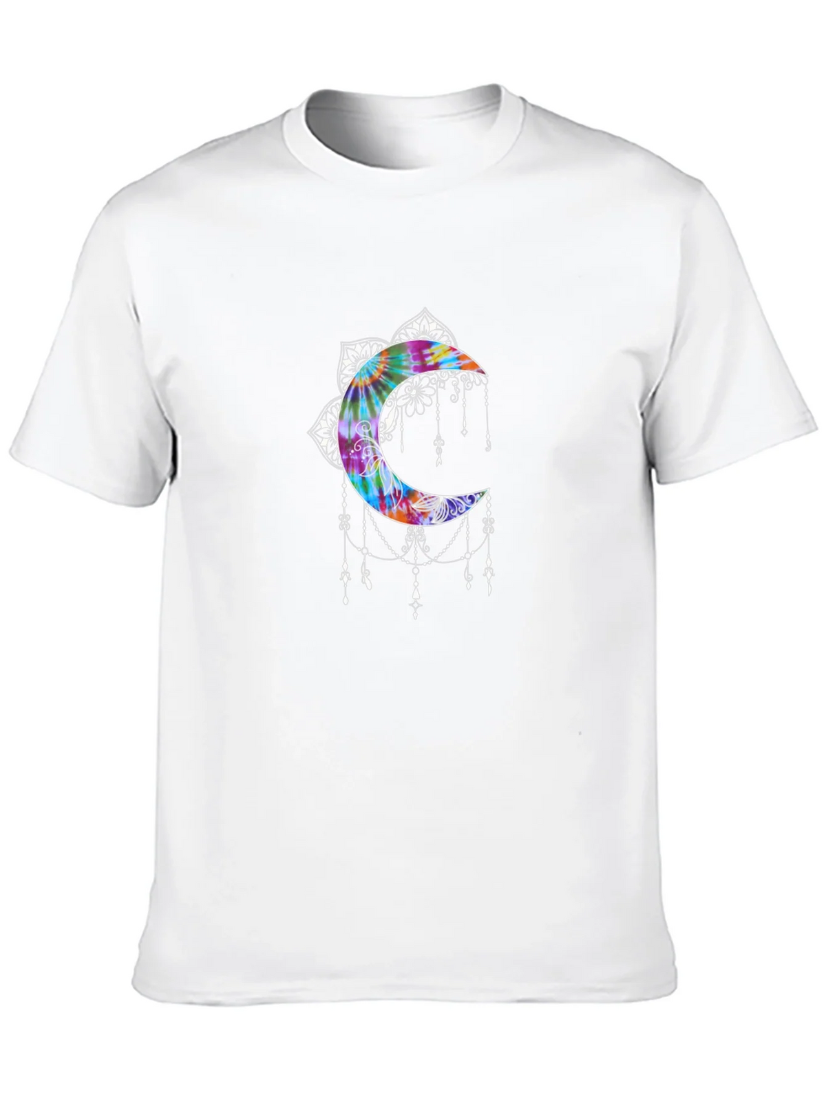 Tie-Dye Moon Mandala Graphic Tee product image 9