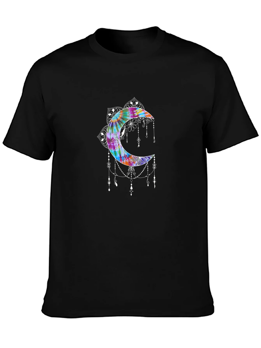 Tie-Dye Moon Mandala Graphic Tee product image 3