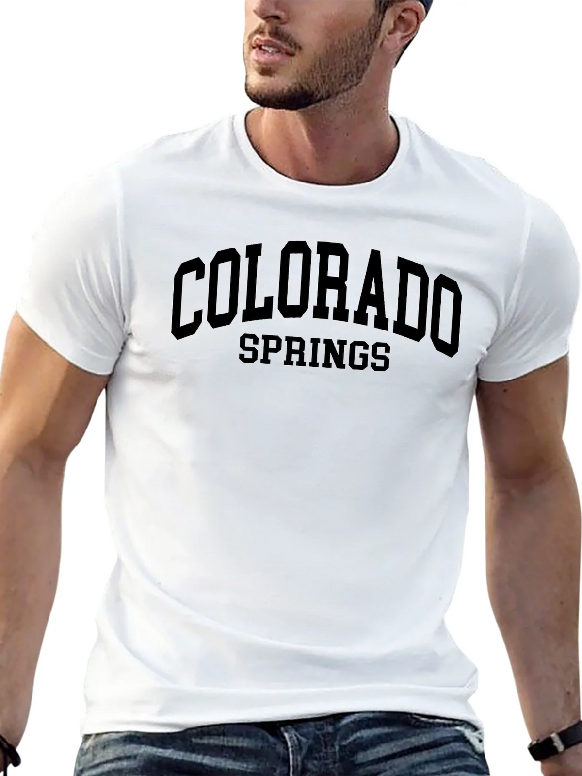 Colorado Springs Black Graphic T-Shirt product image 12