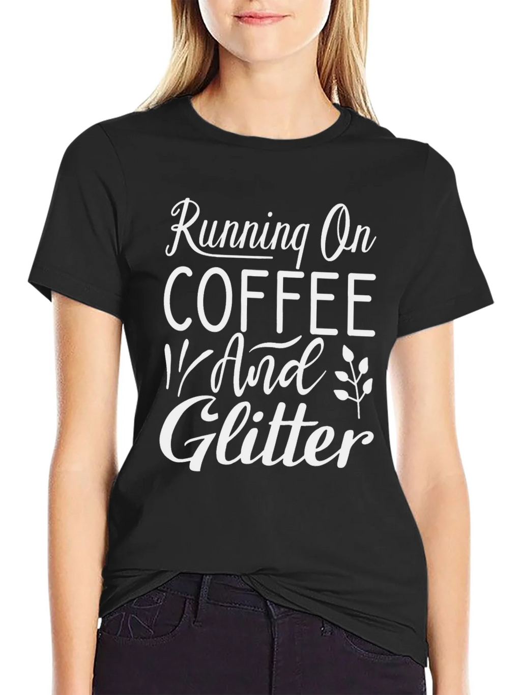 Coffee & Glitter Black Graphic Tee product image 2