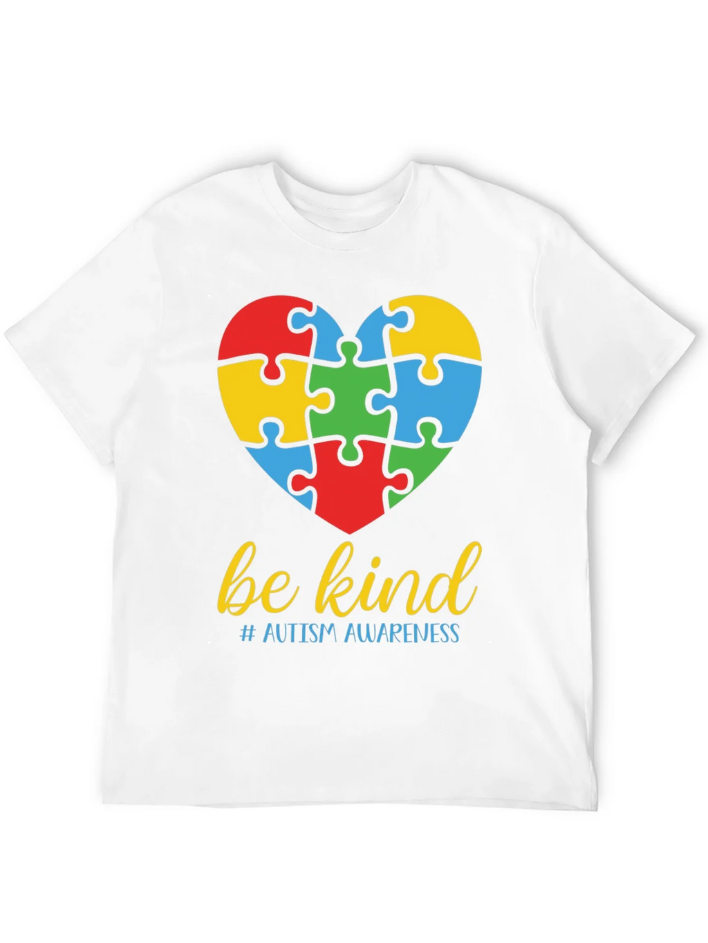 Be Kind Autism Awareness Puzzle Heart T-Shirt product image 11