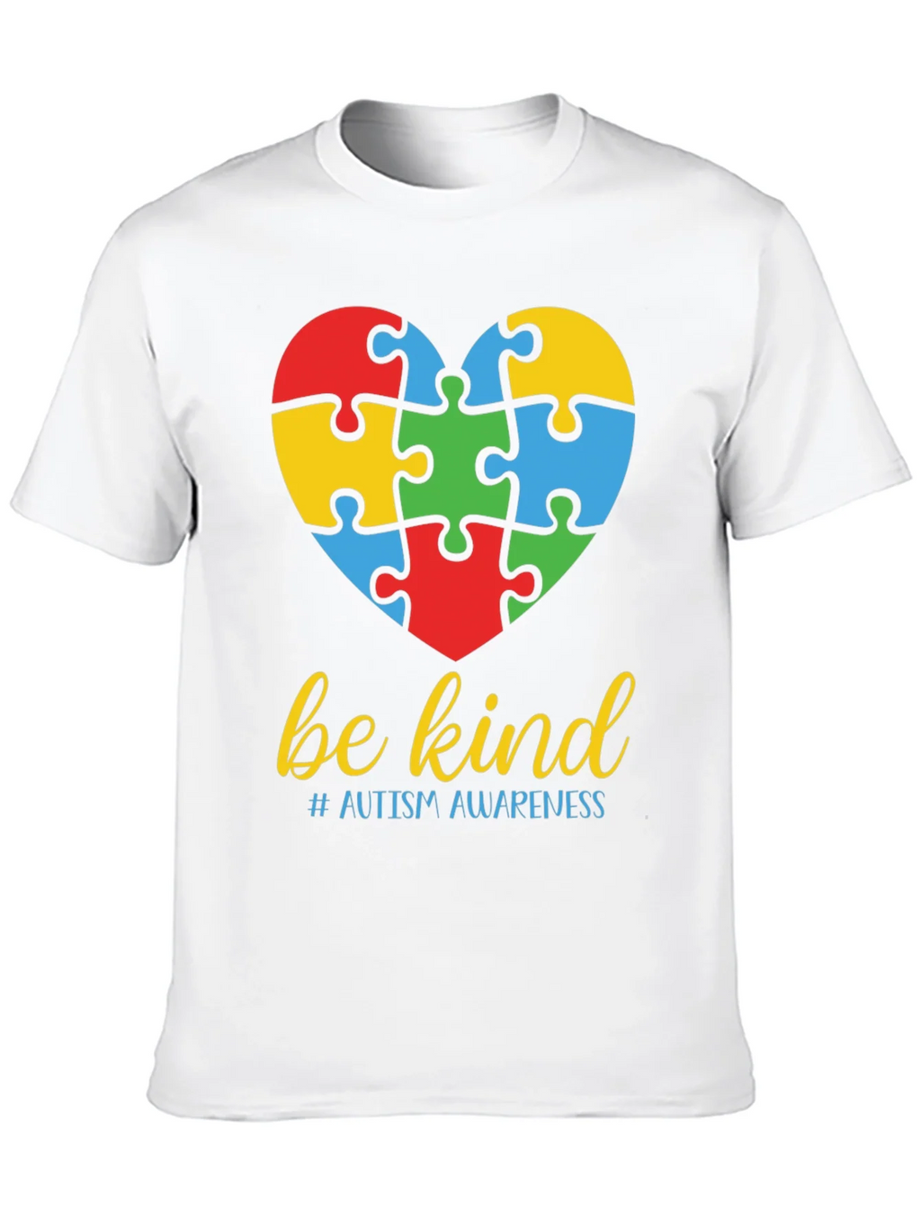 Be Kind Autism Awareness Puzzle Heart T-Shirt product image 9