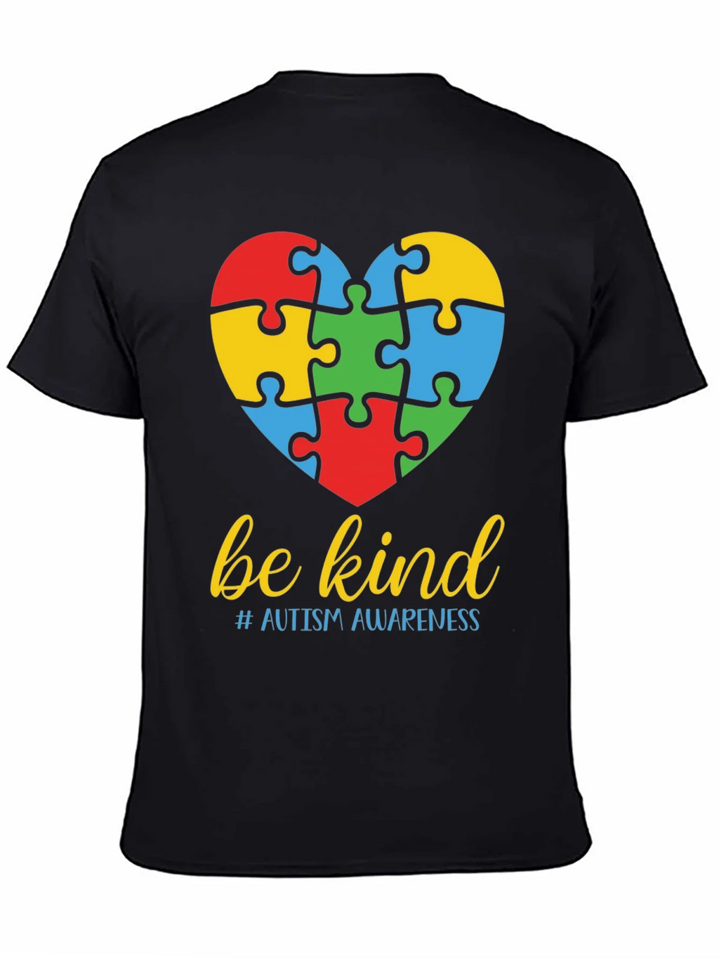 Be Kind Autism Awareness Puzzle Heart T-Shirt product image 4