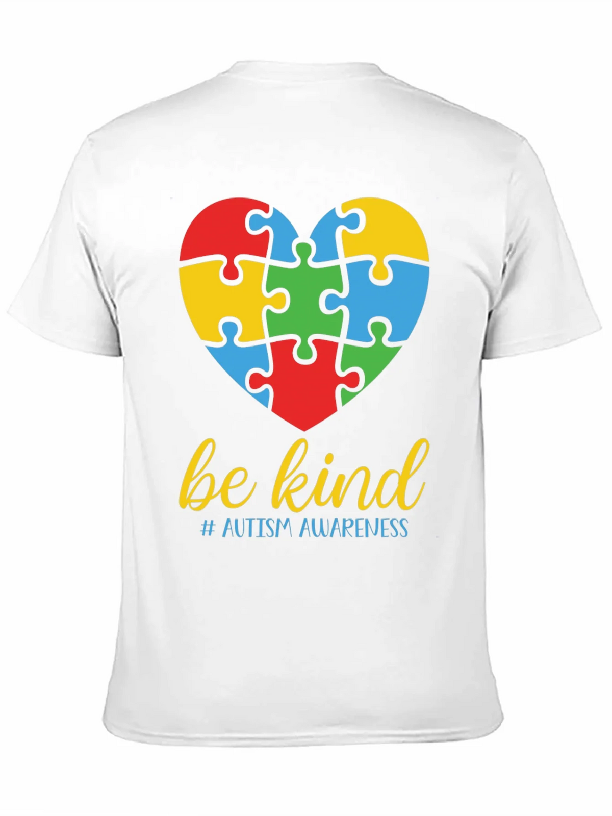 Be Kind Autism Awareness Puzzle Heart T-Shirt product image 10