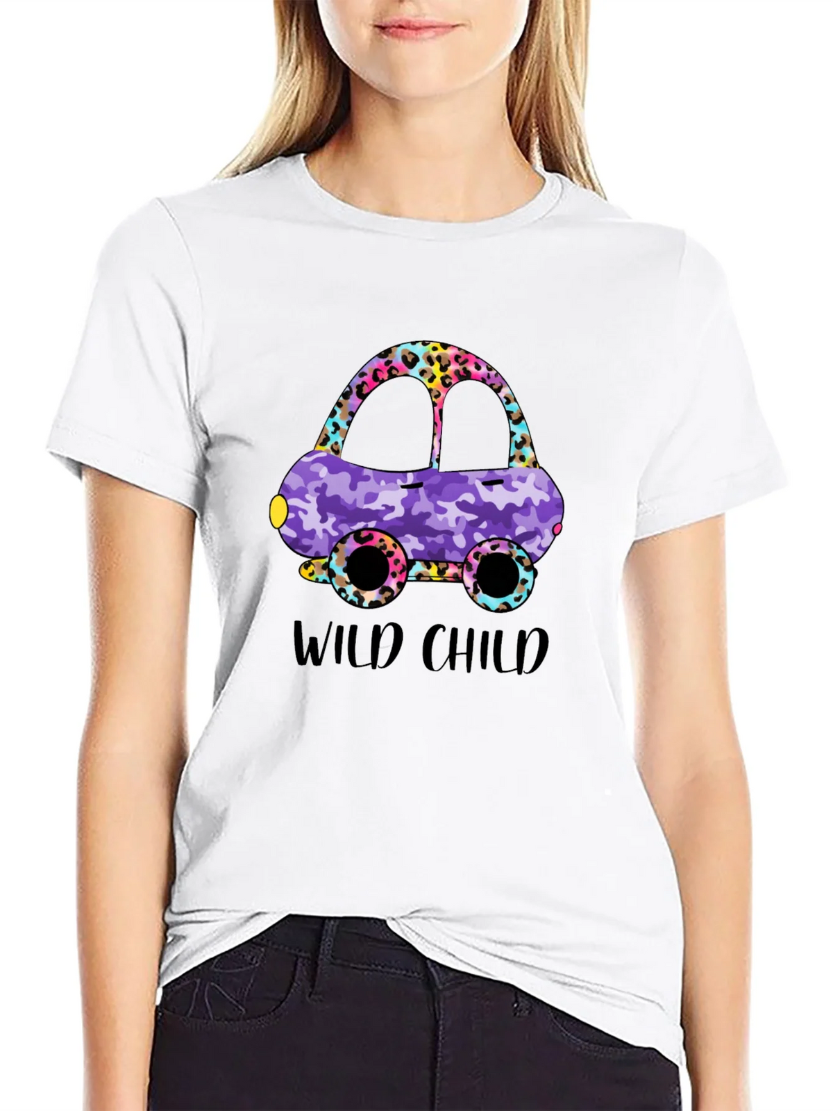 Wild Child Car Graphic T-Shirt - Fun Design product image 8
